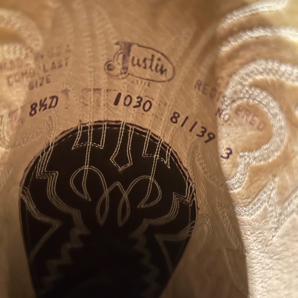 Men's Justin Boots - Men’s size 8.5 - Picture 4 of 4